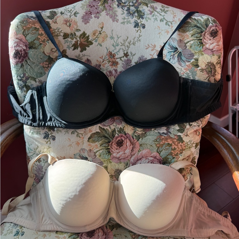 Motherhood Black and Cream Strapless Bras
